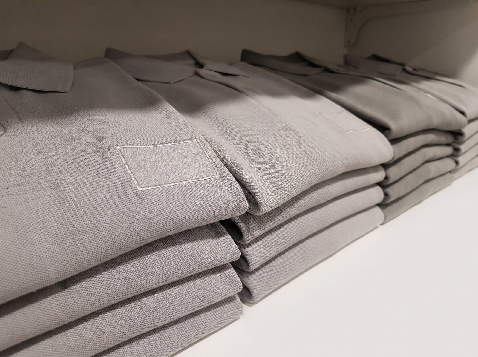 Corporate polos folded and ready for dispatch
